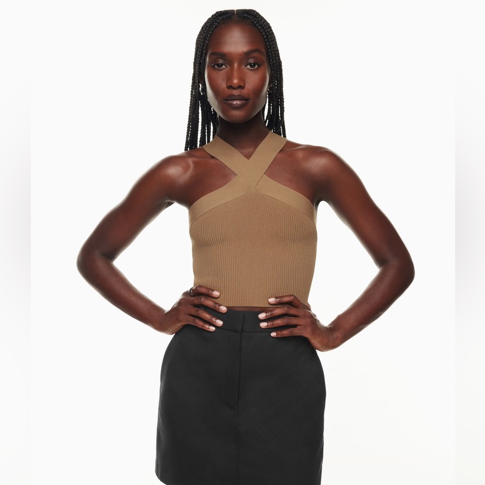 Aritzia Babaton Sculpt Knit Criss Cross tank - Picture 2 of 6